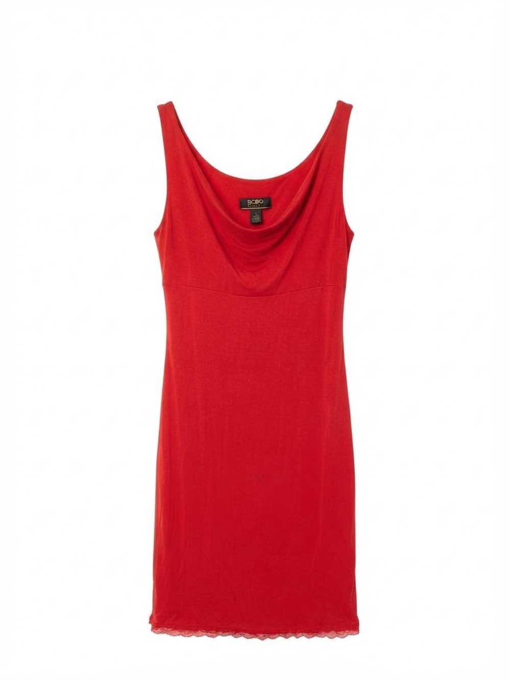BCBG Red Cowl Neck Mini Dress